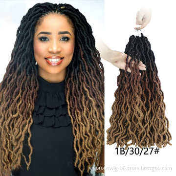 Vigorous Synthetic 18 inches Gypsy locs Crochet New Locs Julianna Soft Hair Faux Locs Crochet Braid Hair Extension